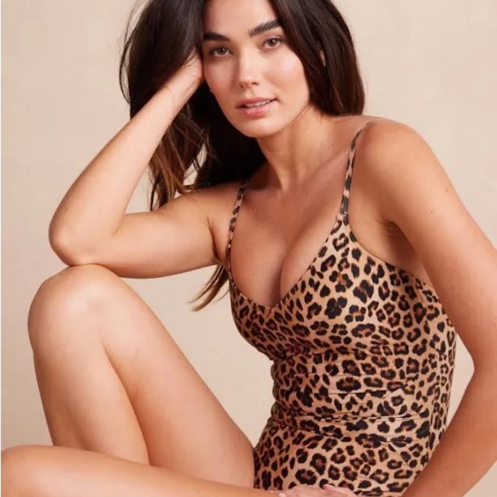 Summersault cheetah one piece suit - size 8